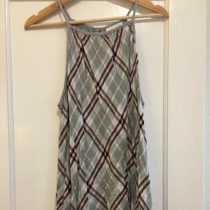 plaid flowy tank top